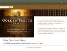 Tablet Screenshot of goldenfleeceaward.com